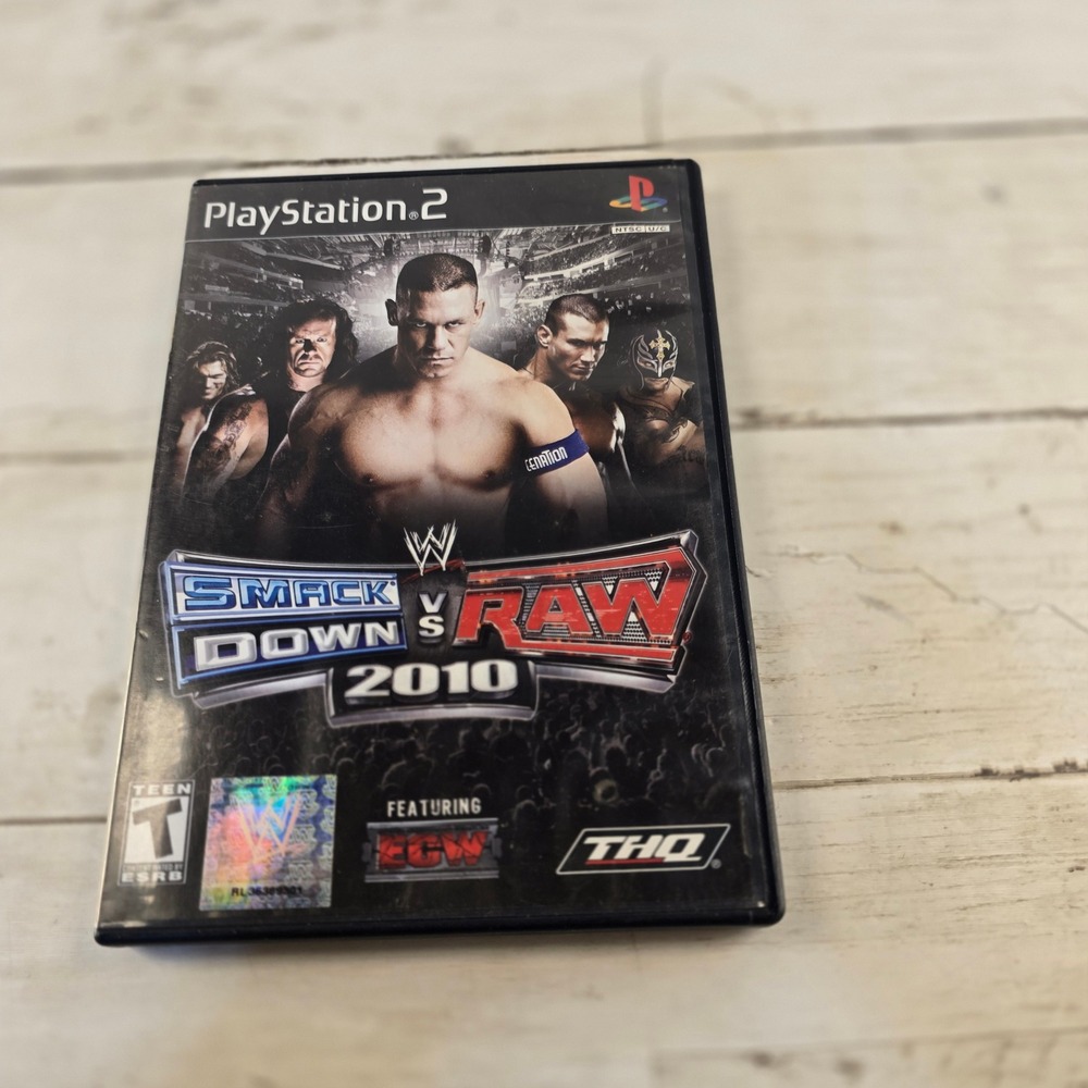 WWE SmackDown vs Raw 2010 Sony PlayStation 2 PS2 Game CIB THQ Wrestling